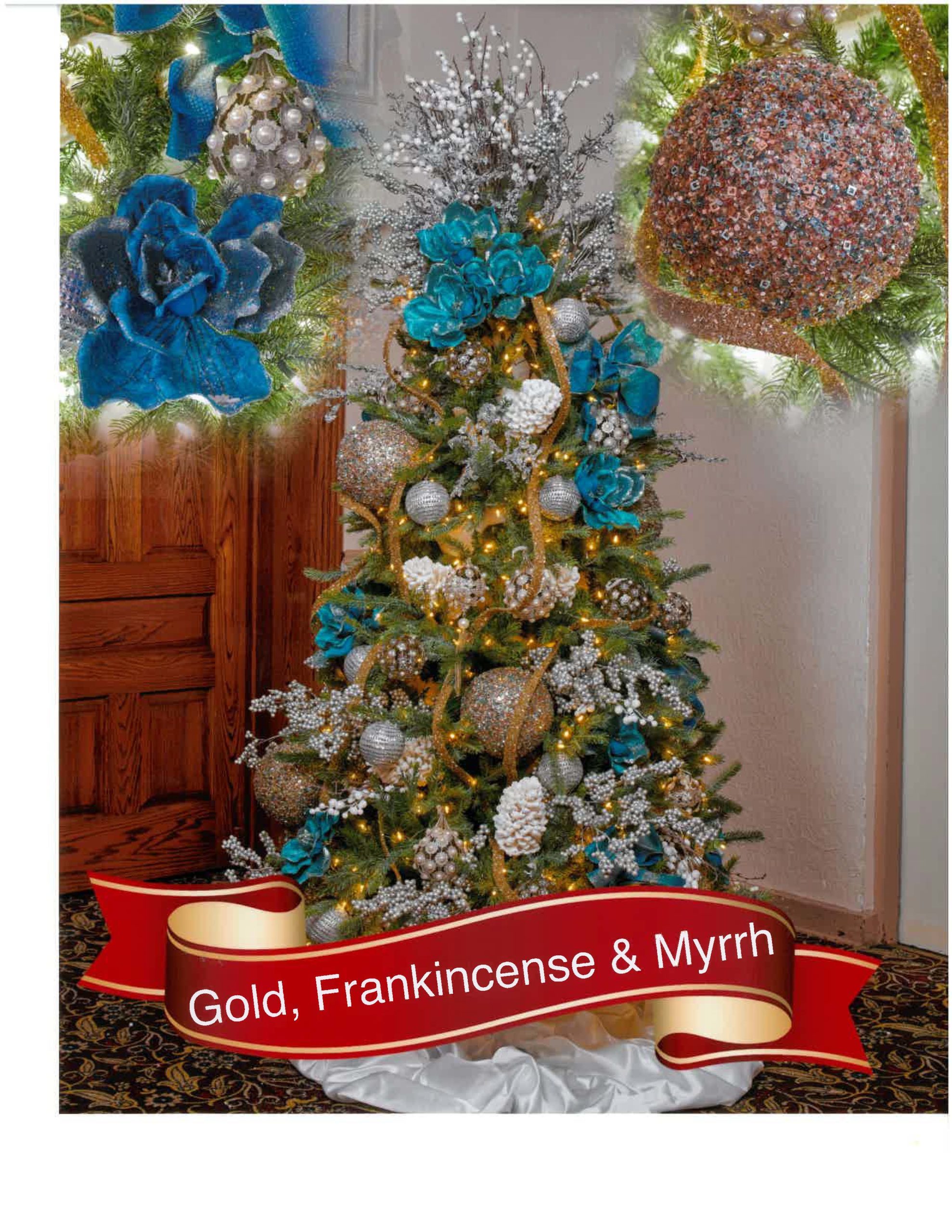 Frankincense and Myrrh Christmas Ornament Gold